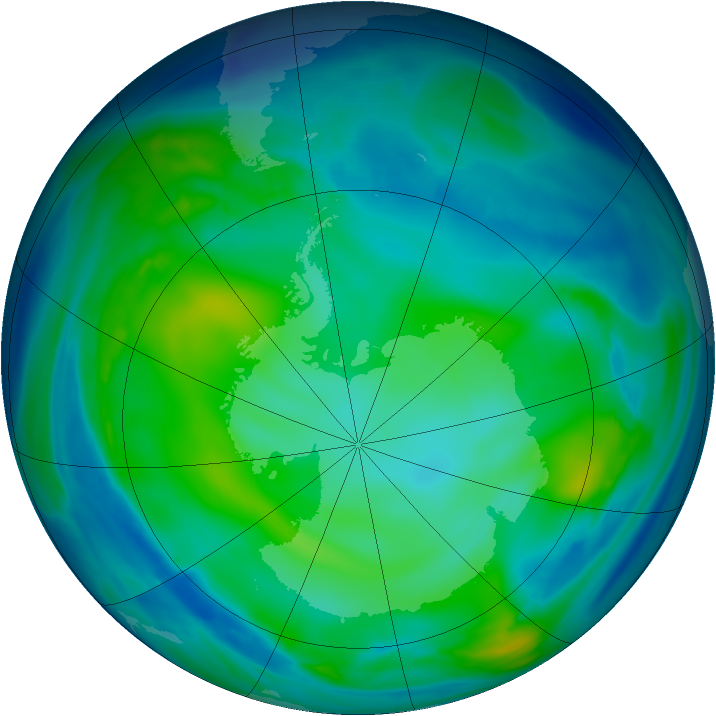 Antarctic ozone map for 27 May 2006